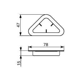 Cursore triangolare per chiodatrice 15 mm - Nero / 10 pz.