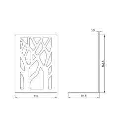 Reggilibri FOREST / Nero opaco
