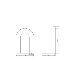 Porta libri OVAL / Nero opaco