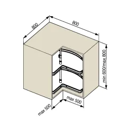 Giostra MAGICO 270° fondo pieno / Grigio scuro