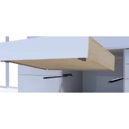 Cassetto ad estrazione totale nascosto LUXON con chiusura ammortizzata e attacchi 3D / 40 kg
