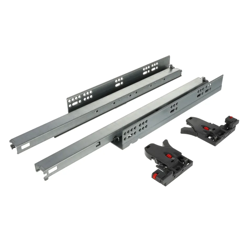 Cassetto ad estrazione totale nascosto LUXON con chiusura ammortizzata e attacchi 3D / 40 kg
