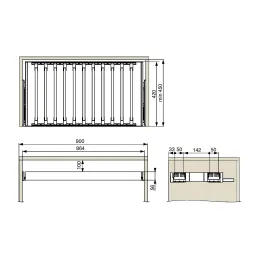 Cestello estraibile per pantaloni con chiusura ammortizzata MAGICO / Grigio scuro