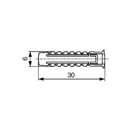 Tassello SX 6x30 mm / 100 pezzi