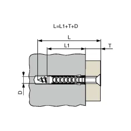 Tassello DuoPower 8x40 mm / 100 pz