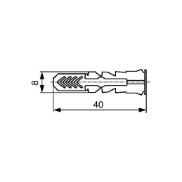 Tassello DuoPower 8x40 mm / 100 pz