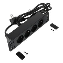 Multipresa da incasso CALON FRENCH 4× 230 V / Nero opaco
