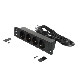 Multipresa da incasso CALON SCHUKO 4x 230V / Nero opaco