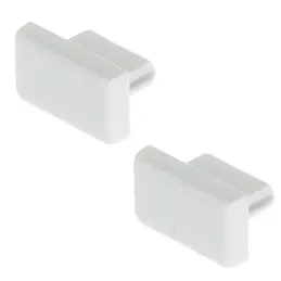 Set di terminali per profilo per illuminazione LED ORPHA – coppia / Bianco opaco