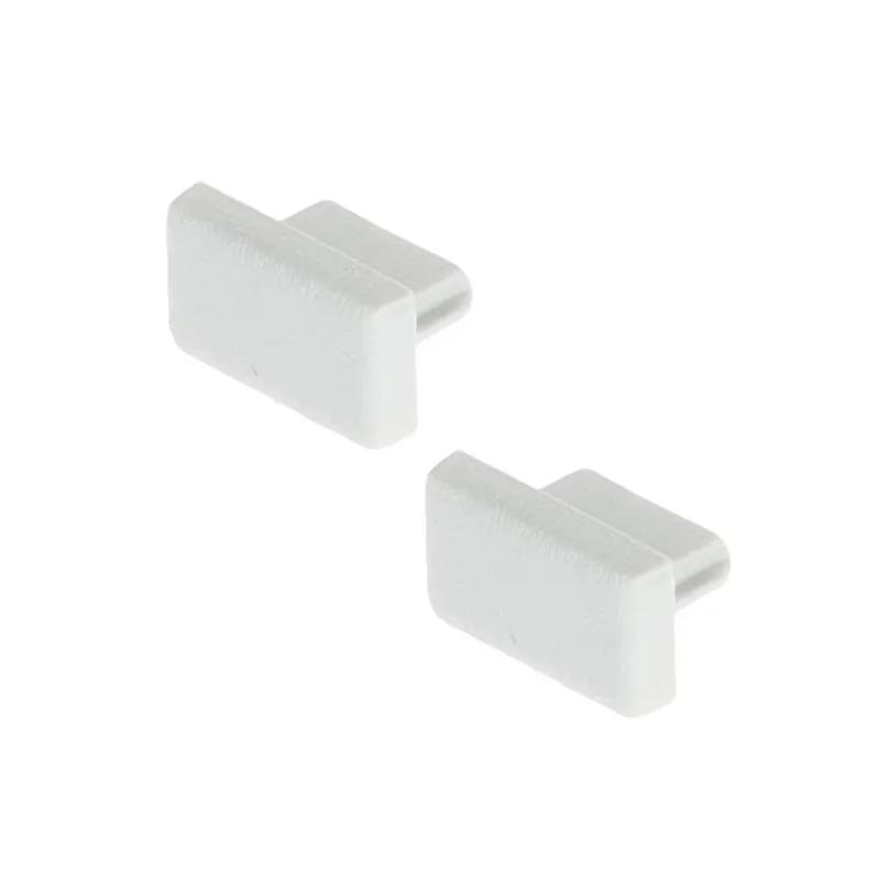 Set di terminali per profilo per illuminazione LED ORPHA – coppia / Bianco opaco
