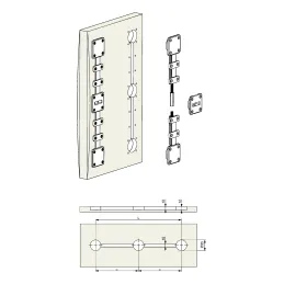 Sistema di livellamento anti-deformazione per porte FIXER / Nero
