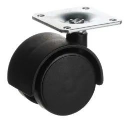 Ruota per mobili nera - senza freno