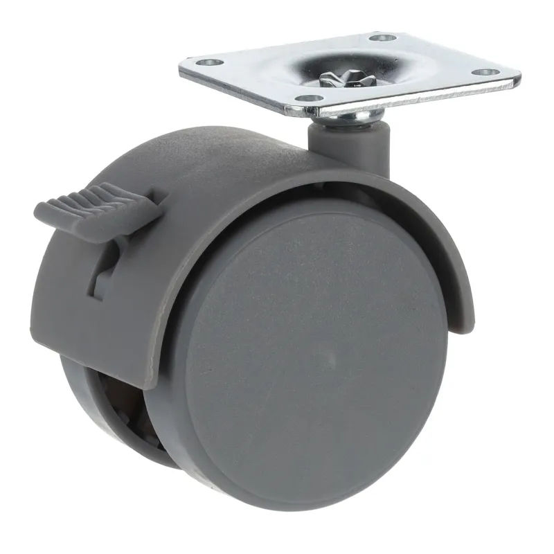 Ruota per mobili CLASSIC con freno / Grigio