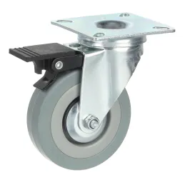Ruota per mobili ALLAN con freno 75 mm / Grigio