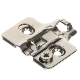 Cerniera per apertura push-to-open CLICK PUSH a battuta con piastra di montaggio 3D / Nichel