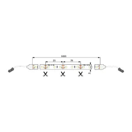 Striscia LED VIRTUAL IP20, 12 W/m 120 LED – 5 metri