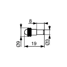 Supporto per ripiano in vetro con guarnizione LANNA 3 mm / Nichel – 10 pz.