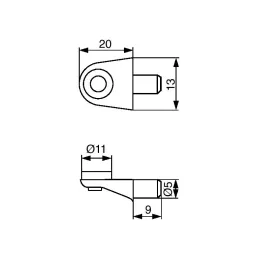 Reggimensola per vetro con guarnizione da 5 mm / 10 pz.