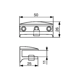 Supporto per ripiano in vetro VELOX / Cromo lucido