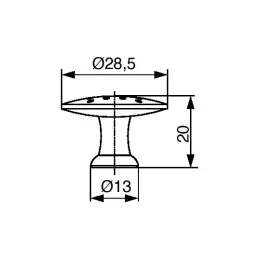 Pomello VISTA Slim / Nero opaco