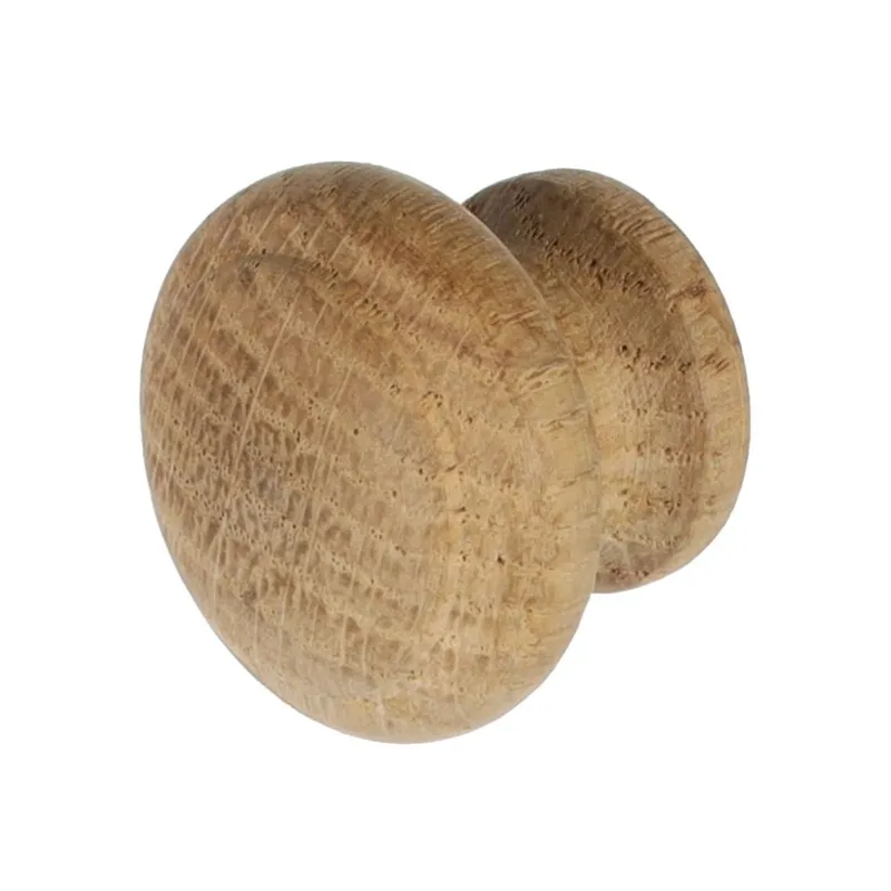 Pomello in legno VILLA / Rovere non verniciato