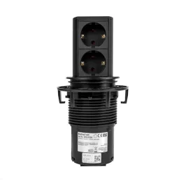 Presa elettrica estraibile Elevator 2x230V SCHUKO / Nero opaco