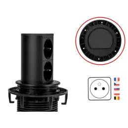 Presa elettrica estraibile Elevator 2x230V / Nero opaco