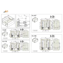 Set di barre portatutto per box da cucina - INTERBOX Premium / Antracite