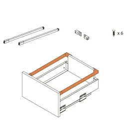 Set di barre portatutto per box da cucina - INTERBOX Premium / Antracite