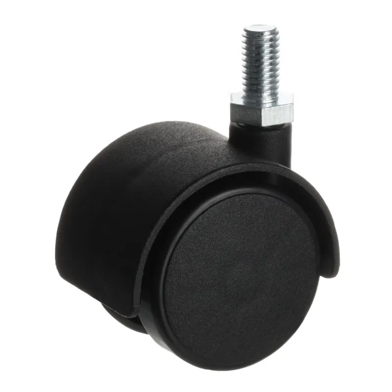 Rotella per mobili nera con vite CHAIR – senza freno / 40 mm