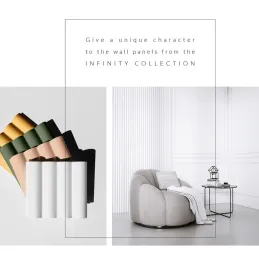 Profilo terminale per lamelle decorative INFINITY LUNA / Bianco