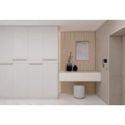 Profilo decorativo a lamelle MARTEL / Rovere naturale - bianco
