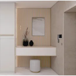 Profilo decorativo a lamelle MARTEL / Rovere naturale - bianco