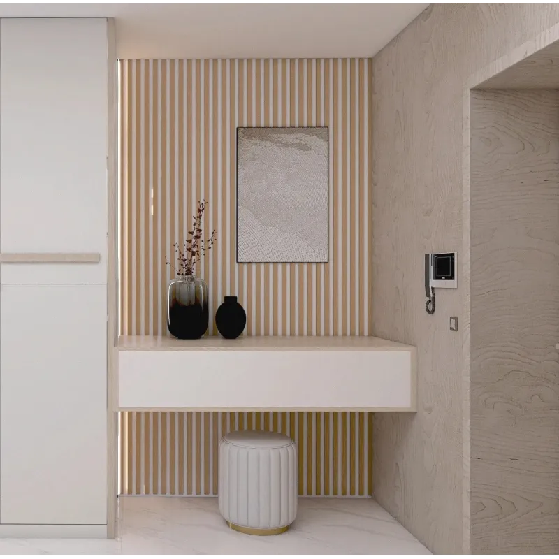 Profilo decorativo a lamelle MARTEL / Rovere naturale - bianco