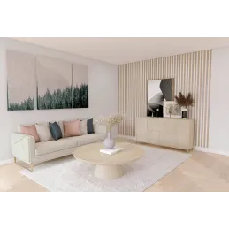 Profilo decorativo a lamelle MARTEL / Rovere naturale - bianco