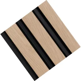 Profilo decorativo a doghe MARTEL / Rovere naturale - nero