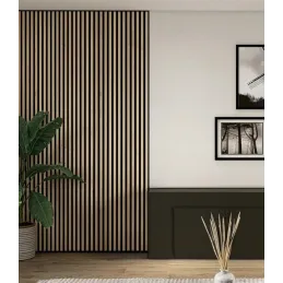 Profilo terminale per listelli decorativi MARTEL / Rovere naturale - nero