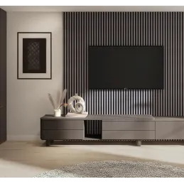 Profilo decorativo a lamelle MARTEL / Rovere grigio - nero