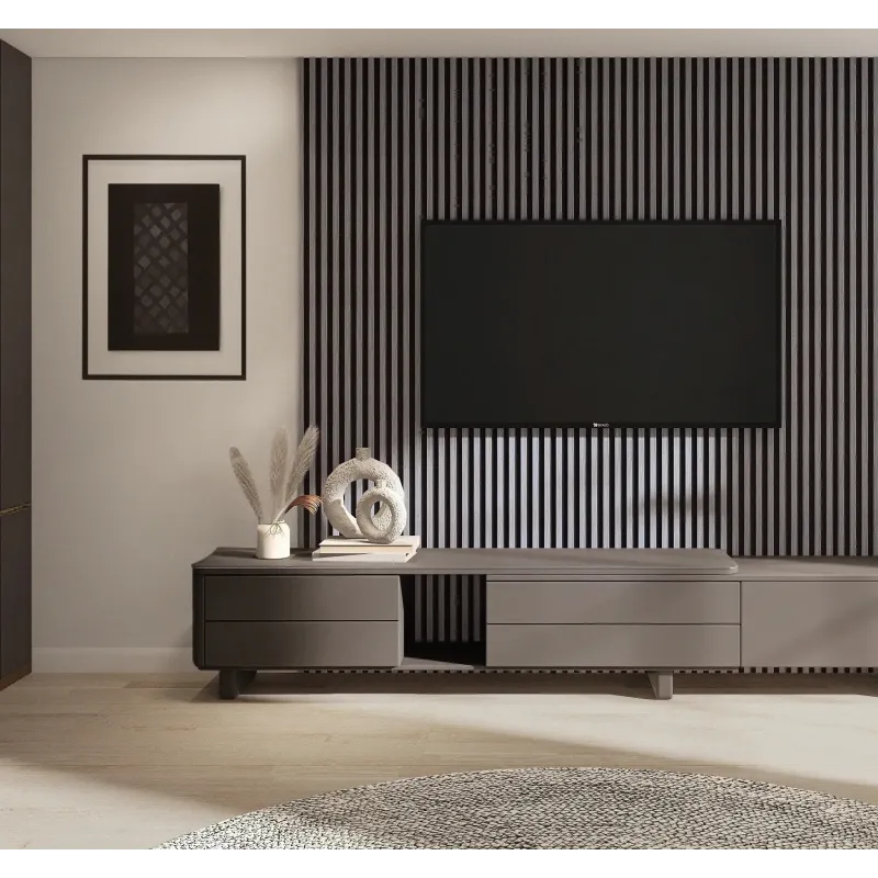 Profilo decorativo a lamelle MARTEL / Rovere grigio - nero
