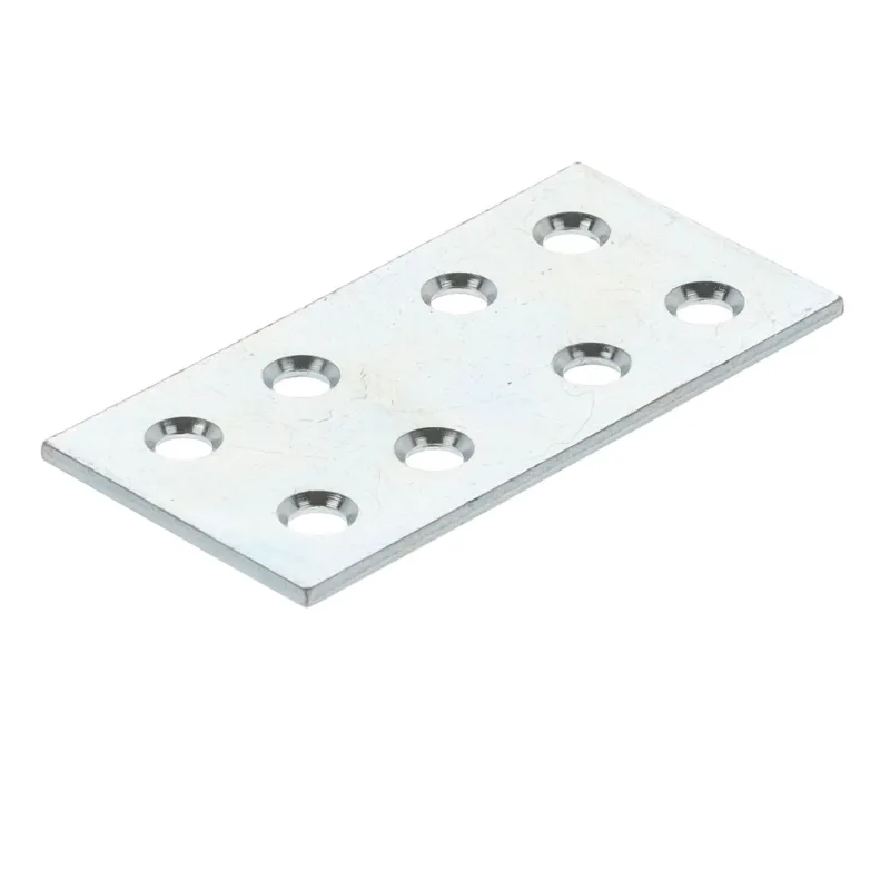 Piastra di giunzione 60 x 30 mm / Zinco bianco