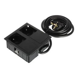 Presa elettrica VersaHit 2 x 230V FRENCH / Nero opaco