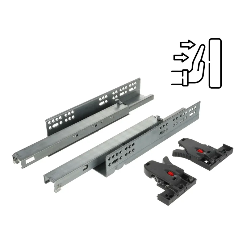 Estrazione totale nascosta LUXON per apertura push senza maniglie e con attacchi 2D / 35 kg