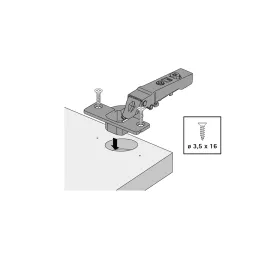 Cerniera semiapplicata con chiusura ammortizzata a 105° NOVISYS 45 / Silent system
