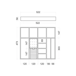 Organizzatore per gioielli da cassetto dell’armadio ELEGANTO / Antracite