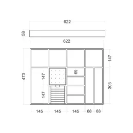 Organizzatore per gioielli da cassetto dell’armadio ELEGANTO / Antracite