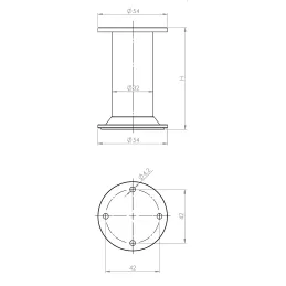 Piedino per mobili MOLEN / Cromato lucido