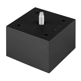 Piedino in plastica 75x75 mm / Nero opaco