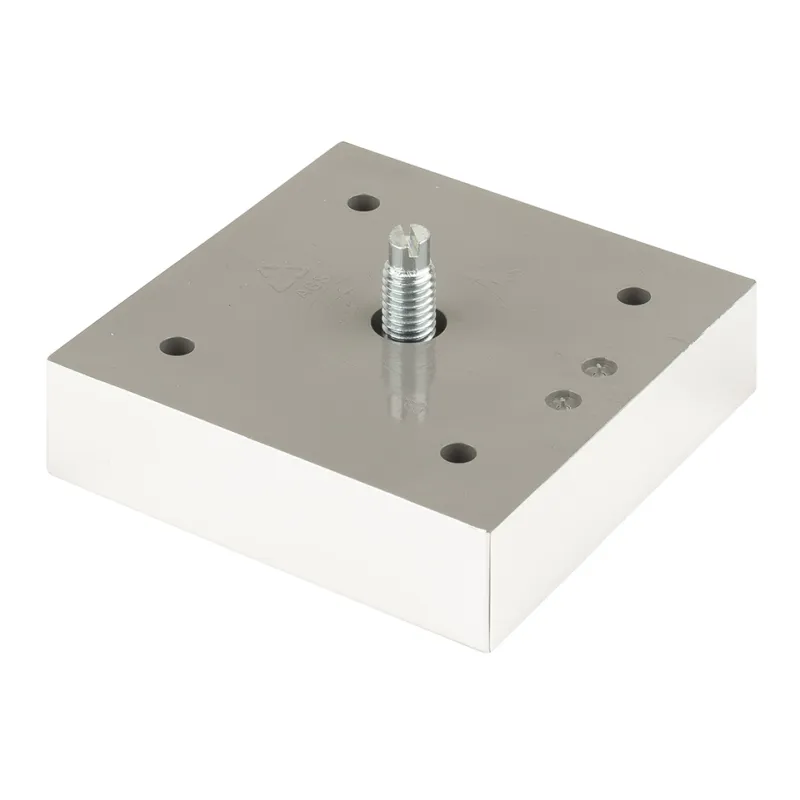 Piedino in plastica 75x75 mm / Cromato
