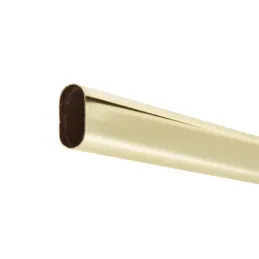 Set di 2 bastoni appendiabiti ovali da 1,25 m con supporti / Oro lucido