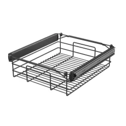 Cestello estraibile YANA 150 mm Antracite / Guide estraibili con ammortizzazione